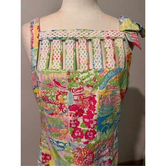 Lilly Pulitzer 4 state mind ricci shift dress states patchwork 6 - Picture 9 of 11
